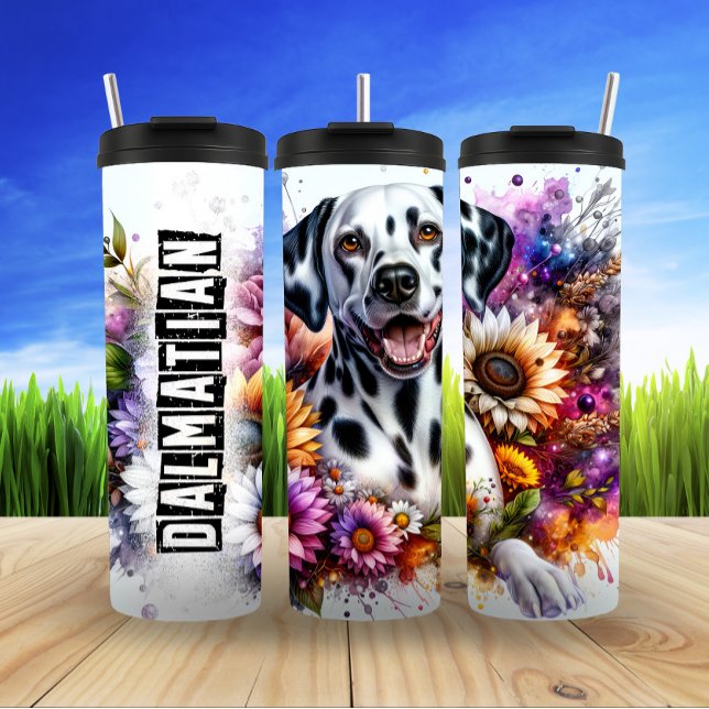 Dalmatian's Spotted Bloom Thermal Tumbler (Creator Uploaded)