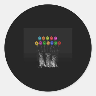 Dalmatians Wishing Happy New Year 2016 T Shirt_1 Classic Round Sticker