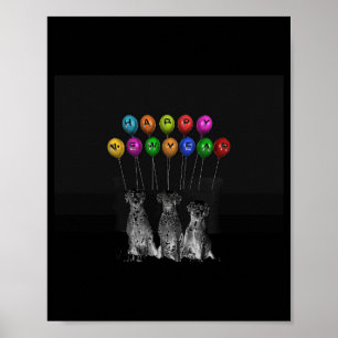 Dalmatians Wishing Happy New Year 2016 T Shirt Poster