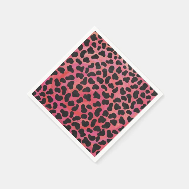 DalmatiDalmatian Black and Red Print Napkin (Corner)
