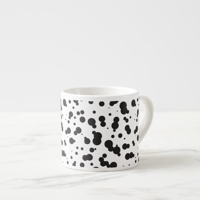 Dalmatine Dots Pattern Espresso Cup (Front Right)