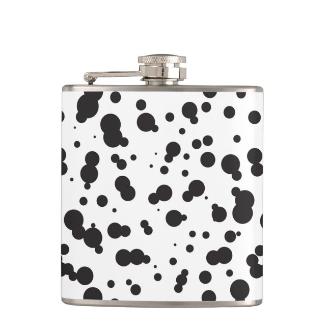 Dalmatine Dots Pattern Hip Flask (Front)