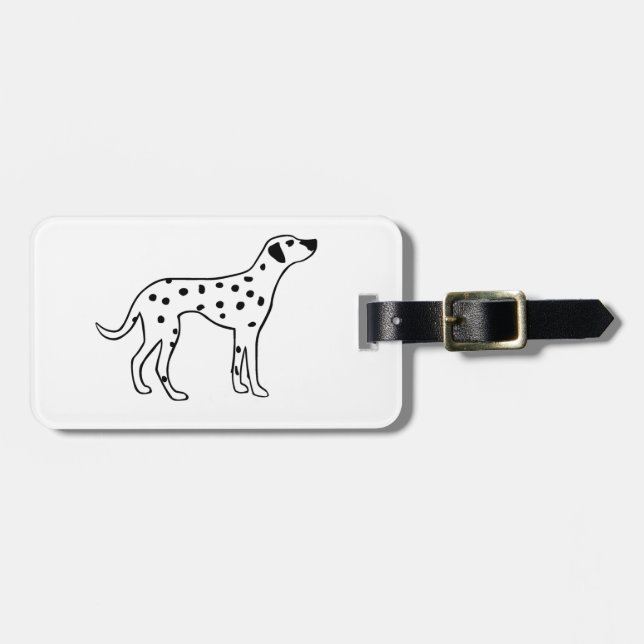 Dalmation Dog Luggage Tag (Front Horizontal)