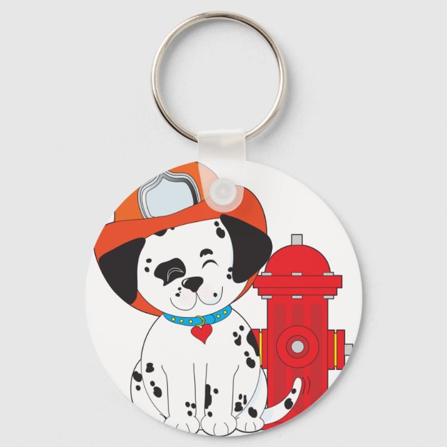 Dalmation Fire Dog Key Ring (Front)