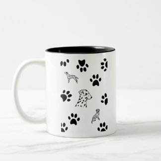 Dalmation puppies Dog paws Two-Tone coffee mug