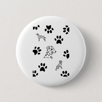 Dalmation puppies paws 6 cm round badge