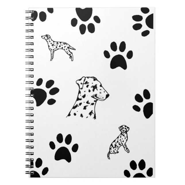 Dalmation puppies paws notebook (Front)