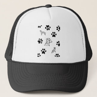 Dalmation puppies paws trucker hat