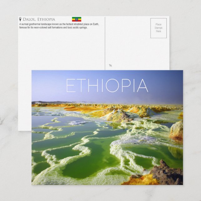 Dalol, Ethiopia Travel Postcard (Front/Back)