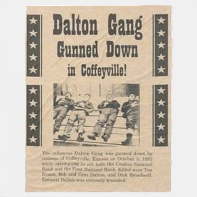 DALTON GANG Fleece Blankets (Front)