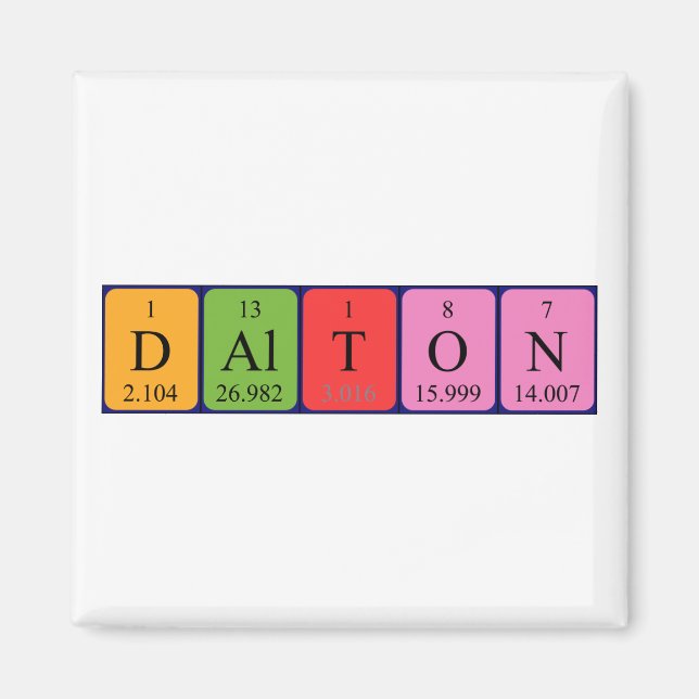 Dalton periodic table name magnet (Front)