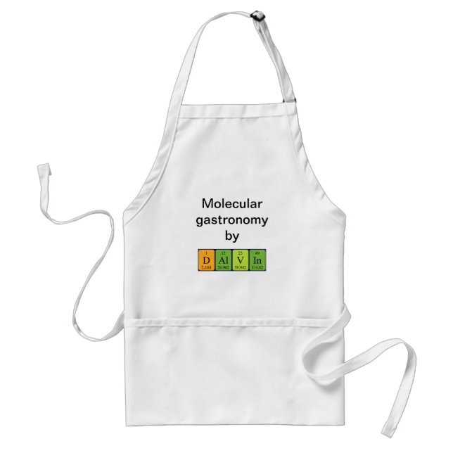 Dalvin periodic table name apron (Front)