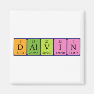 Dalvin periodic table name magnet