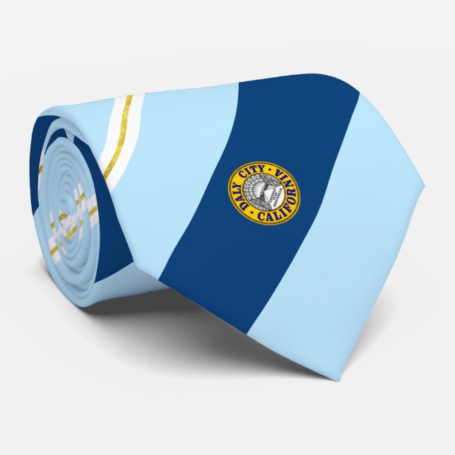 Daly City (California) city flag Neck Tie (Rolled)