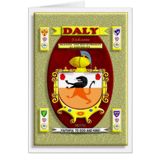 DALY FAMILY COAT OF ARMS CREST AND SHIELD