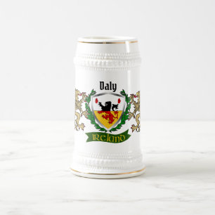 Daly/O'Daly Irish Shield Personalised Beer Stein