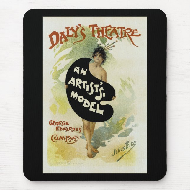 Daly's Theatre ~ An Artist's Model Mouse Pad (Front)