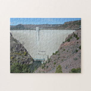 Dam of Flaming Gorge Reservoir Utah Photograph USA Jigsaw Puzzle