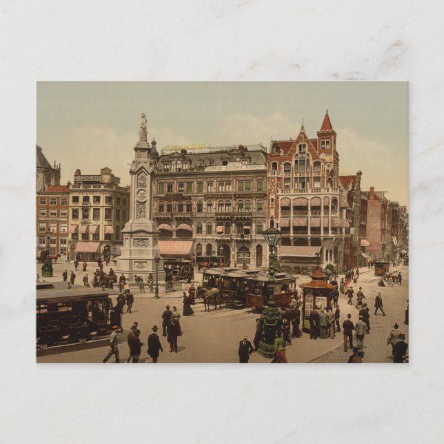 Dam Square, Amsterdam, Netherlands Postcard (Front)