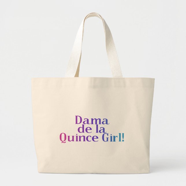 Dama de la Quince Girl Large Tote Bag (Front)