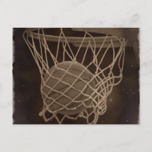 Damaged Basketball Photo Postcard