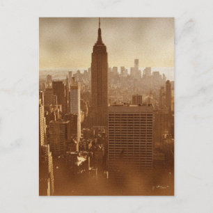 Damaged Photo Effect New York Postcard