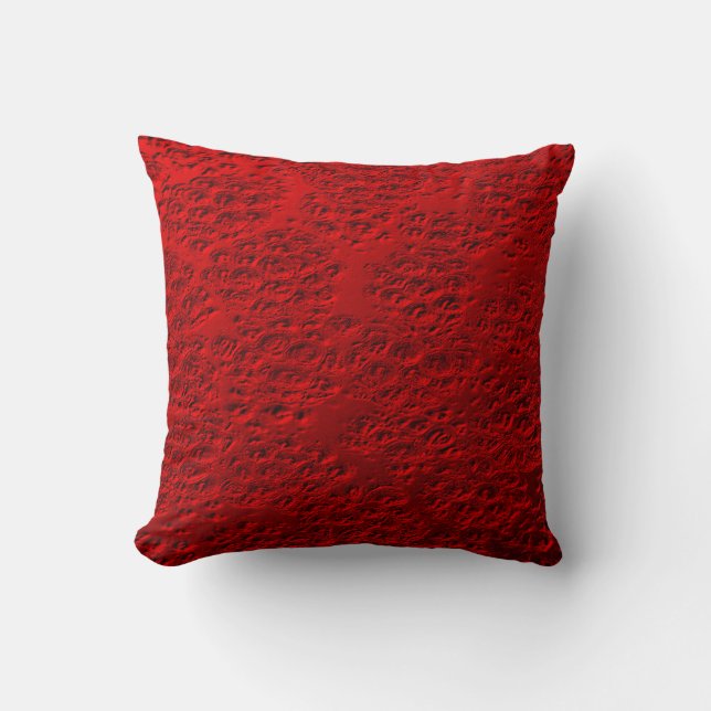 Damaged red metal cushion (Front)