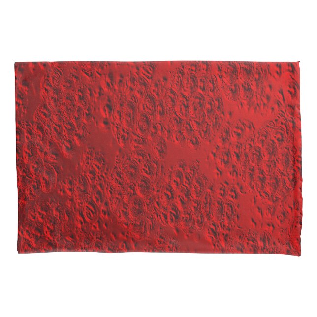Damaged red metal pillowcase (Front)
