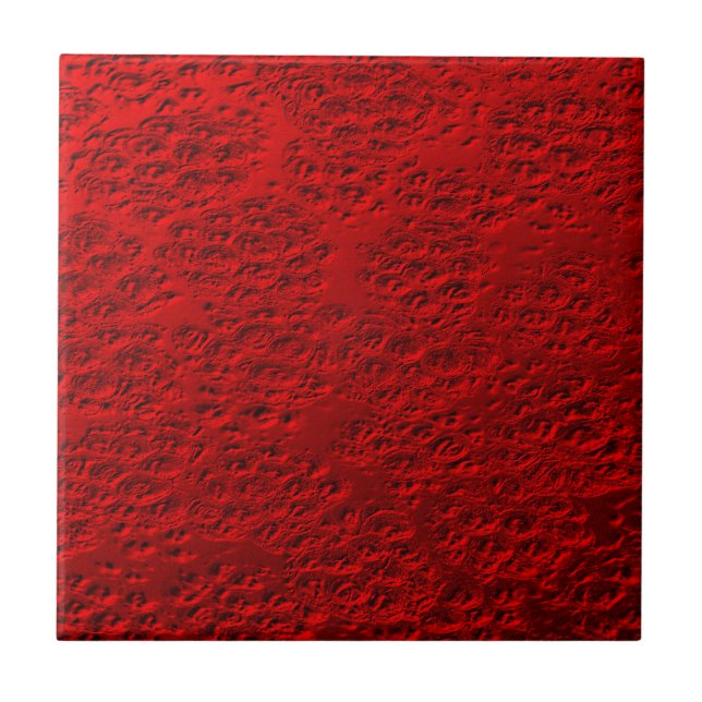 Damaged red metal tile (Front)