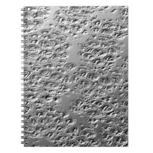 Damaged silver metal notebook