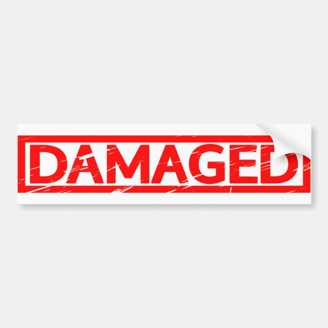 Damaged Stamp Bumper Sticker (Front)