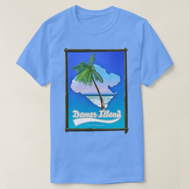 Damar Island Indonesia map T-Shirt (Design Front)