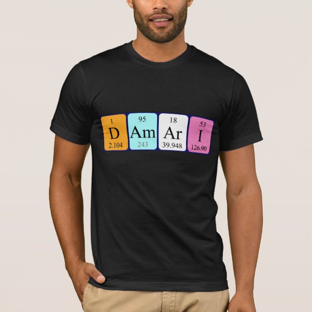 Damari periodic table name shirt (Front)