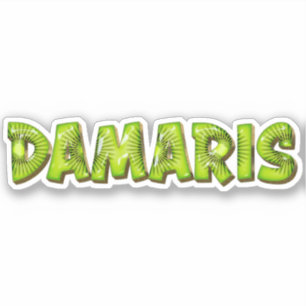 Damaris Name Kiwi Design Sticker