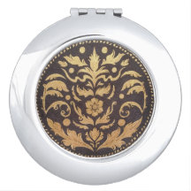 Damascene Artwork compact mirror
