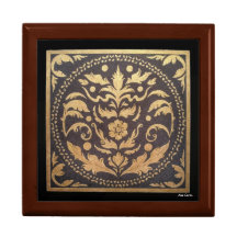 Damascene Wooden Jewellery Keepsake Box