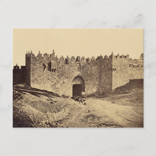 Damascus Gate, Jerusalem vintage 1857 photo Postcard (Front)