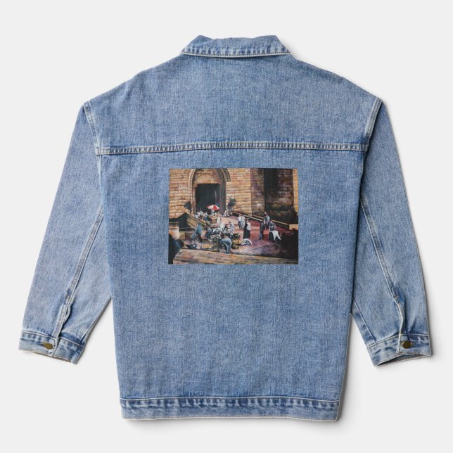 Damascus Golden Gate, Old Jerusalem Denim Jacket (Back)