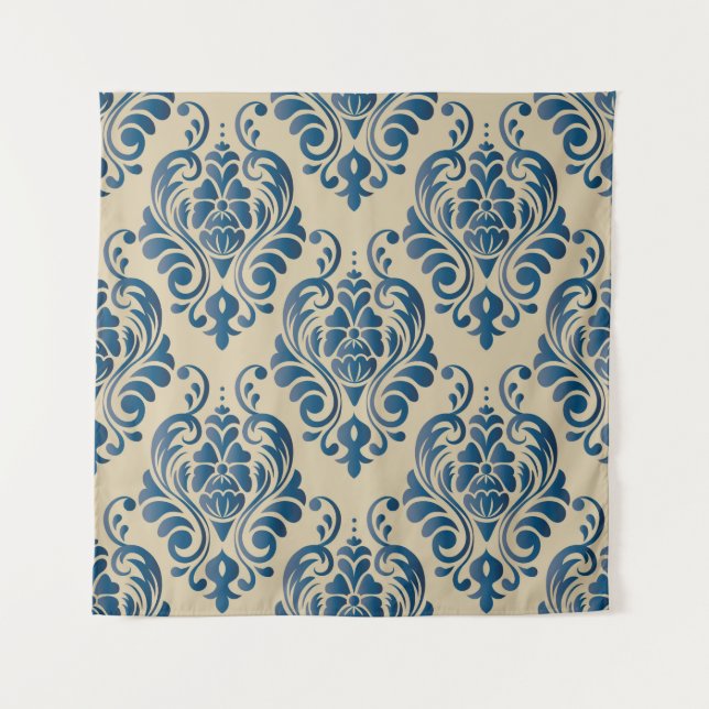 Damascus seamless pattern of floral ornament on be tapestry (Front)