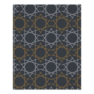 Damascus Steel Geometric Pattern Poster