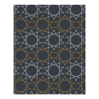 Damascus Steel Geometric Pattern Poster