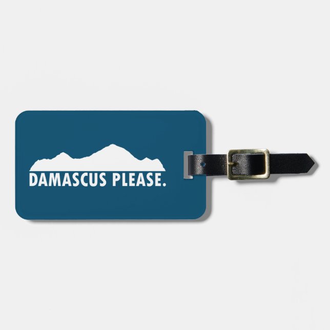 Damascus Virginia Please Luggage Tag (Front Horizontal)