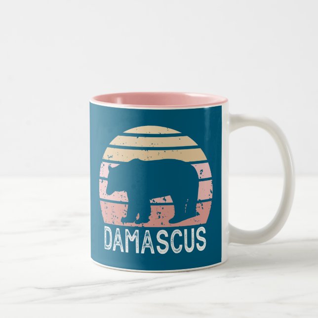 Damascus Virginia Retro Bear Two-Tone Coffee Mug (Right)