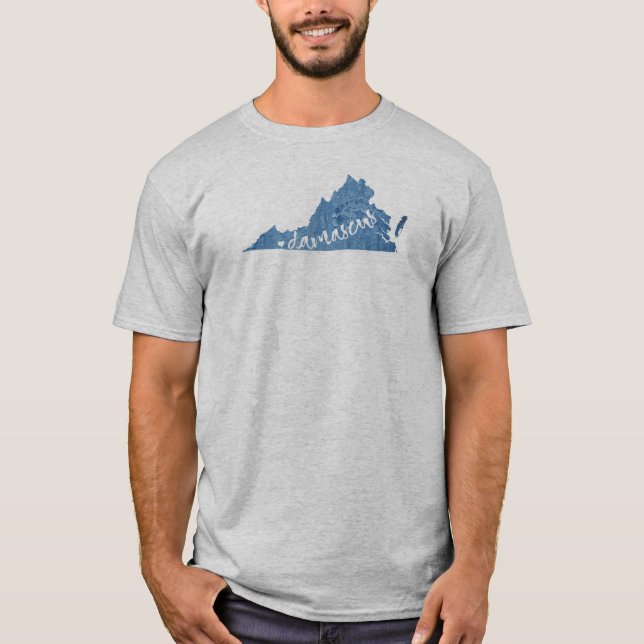 Damascus, Virginia Wood Grain T-Shirt (Front)