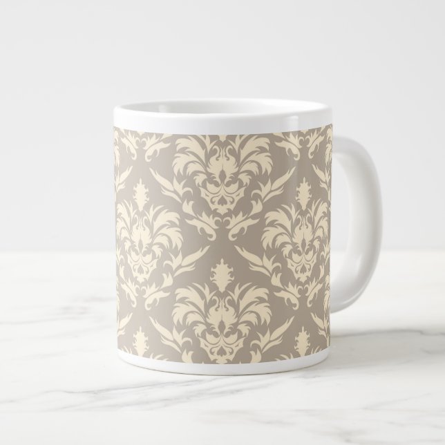 Damask 2 large coffee mug (Front Right)