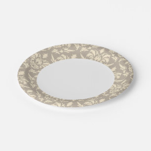 Damask 2 paper plate