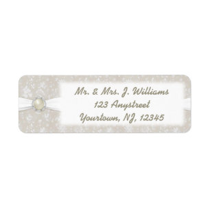 Damask 30th Wedding Anniversary Address Label
