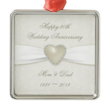 Damask 30th Wedding Anniversary Ornament