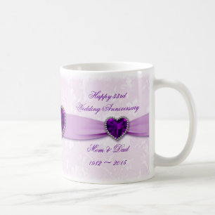 Damask 33rd Wedding Anniversary Mug