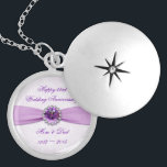 Damask 33rd Wedding Anniversary Necklace<br><div class="desc">A Digitalbcon Images Design featuring an amethyst purple colour and and damask design theme with a variety of custom images, shapes, patterns, styles and fonts in this one-of-a-kind "Damask 33rd Wedding Anniversary" Necklace. This attractive and elegant design comes complete with customisable text lettering to suit your own special occasion to...</div>